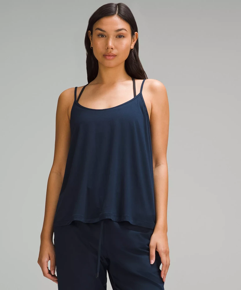 Modal Silk-Blend Spaghetti Strap Tank Top | Women's Sleeveless & Tops