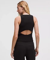 Merino Wool Open-Back Tank Top | Women's Sleeveless & Tops