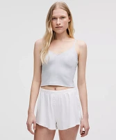 Cotton Pointelle Cropped Cami Tank Top | Women's Sleeveless & Tops