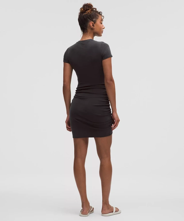 t shirt dress lululemon Smocked-Waist T-Shirt Dress - Larkspur