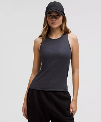 Sheer Cotton Ribbed Tank Top | Women's Sleeveless & Tops