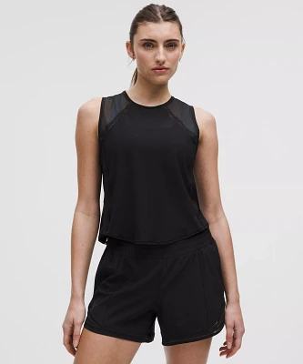 Sculpt Cropped Tank Top *Lace Trim | Women's Sleeveless & Tops