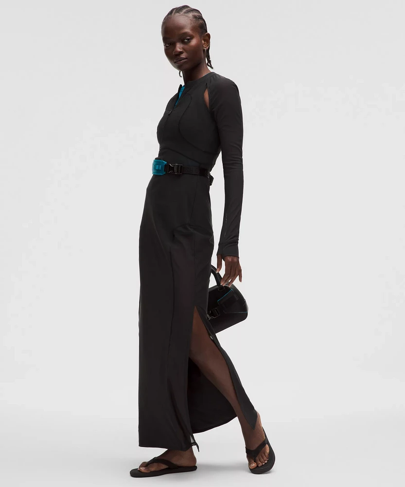 Mesh Cutout Long-Sleeve Dress *SLNSH Collection | Women's Dresses