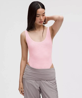 Wundermost Ultra-Soft Nulu Mesh Scoop-Back Sleeveless Thong Bodysuit | Women's Bodysuits