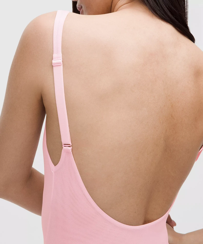 Wundermost Ultra-Soft Nulu Mesh Scoop-Back Sleeveless Thong Bodysuit | Women's Bodysuits