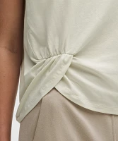 Cotton-Blend Twist-Front Tank Top | Women's Sleeveless & Tops