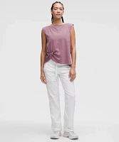Cotton-Blend Twist-Front Tank Top | Women's Sleeveless & Tops