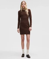 All Aligned Ribbed Long-Sleeve Henley Dress | Women's Dresses