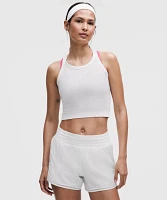Swiftly Pointelle Cropped Racerback Tank Top | Women's Sleeveless & Tops