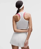 Swiftly Pointelle Cropped Racerback Tank Top | Women's Sleeveless & Tops