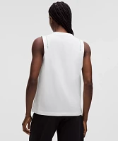 Cotton Jersey Stitch-Detail Tank Top | Women's Sleeveless & Tops