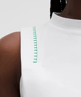 Cotton Jersey Stitch-Detail Tank Top | Women's Sleeveless & Tops
