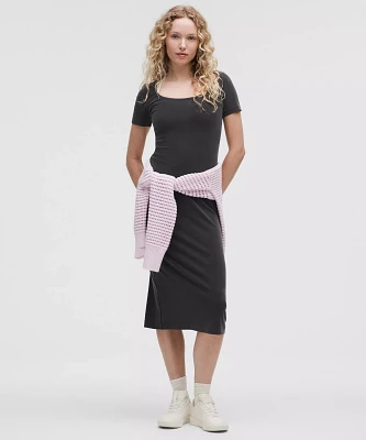Drapey Softstreme Scoop-Neck Midi Dress | Women's Dresses