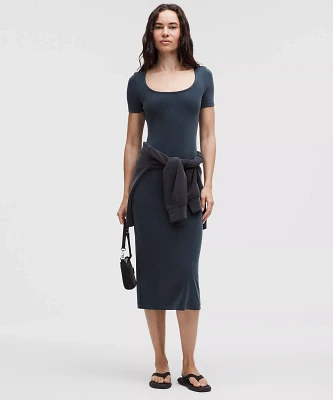 Drapey Softstreme Scoop-Neck Midi Dress | Women's Dresses
