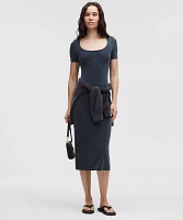 Drapey Softstreme Scoop-Neck Midi Dress | Women's Dresses