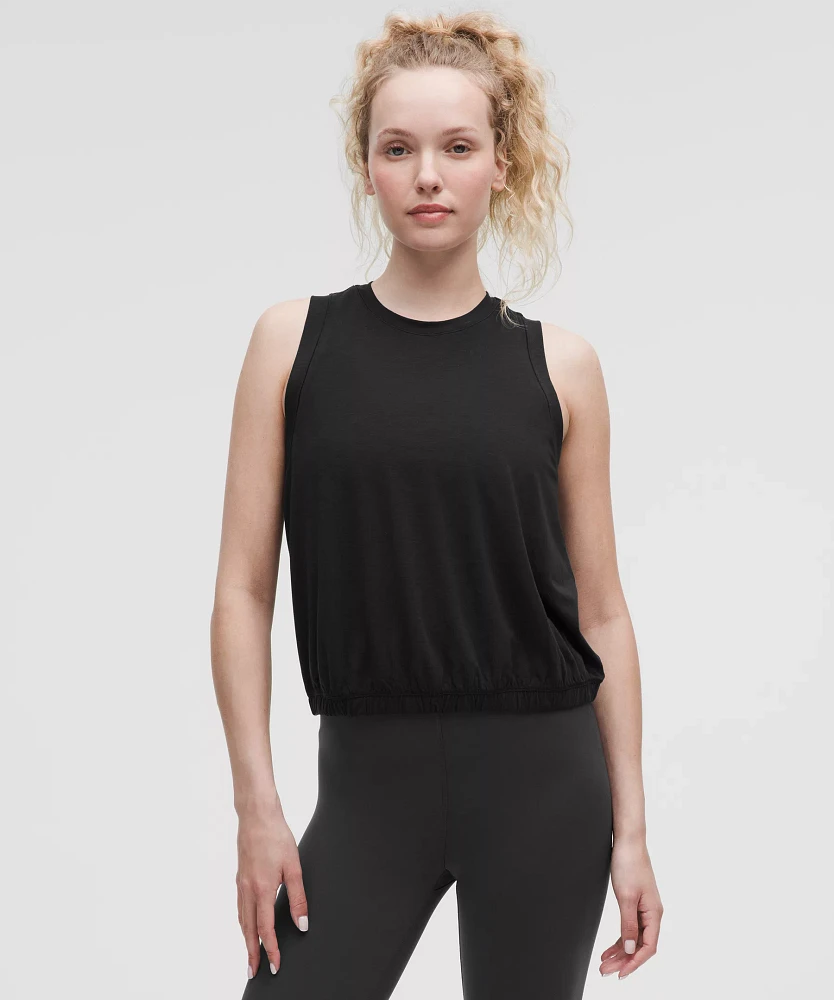 Jersey Training Elastic-Hem Tank Top | Women's Sleeveless & Tops