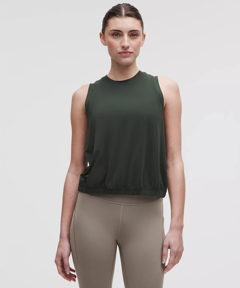 Jersey Training Elastic-Hem Tank Top | Women's Sleeveless & Tops