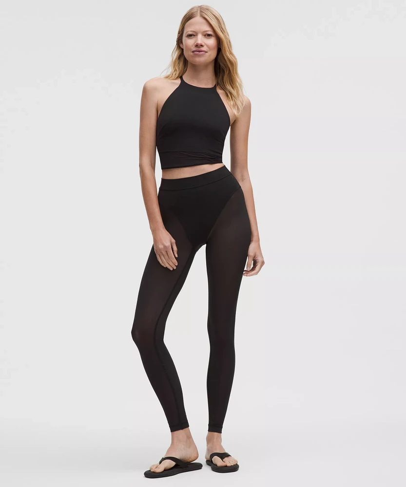 Nulu High-Neck Mesh-Hem Tank Top *Light Support, B/C Cup | Women's Sleeveless & Tops