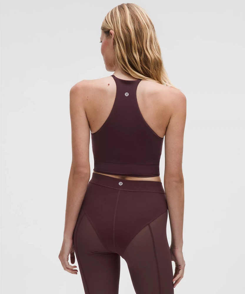 Nulu High-Neck Mesh-Hem Tank Top *Light Support, B/C Cup | Women's Sleeveless & Tops