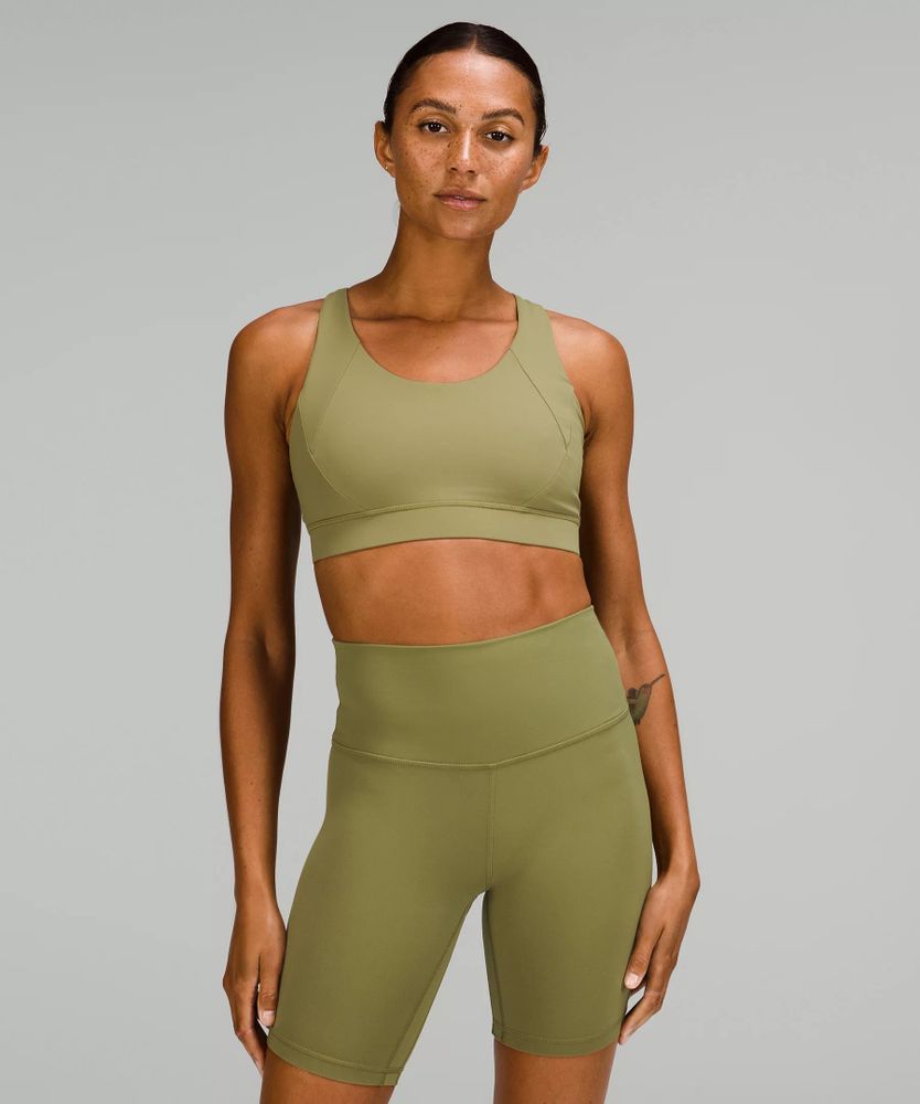 lululemon athletica, Intimates & Sleepwear, Lululemon Military Green Sports  Bra Size 4