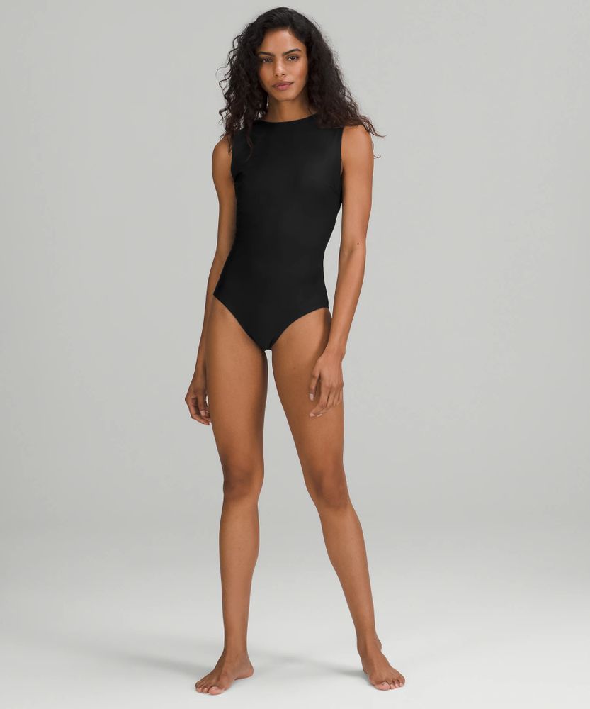 Waterside High-Neck One-Piece Swimsuit *Medium Bum Coverage Online Only | Women's Swimsuits