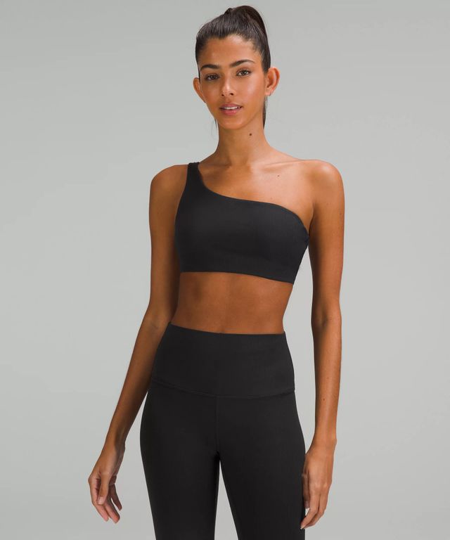 Lululemon Ribbed Nulu Asymmetrical Yoga Bra Pink - $45 (25% Off Retail) New  With Tags - From Sofia