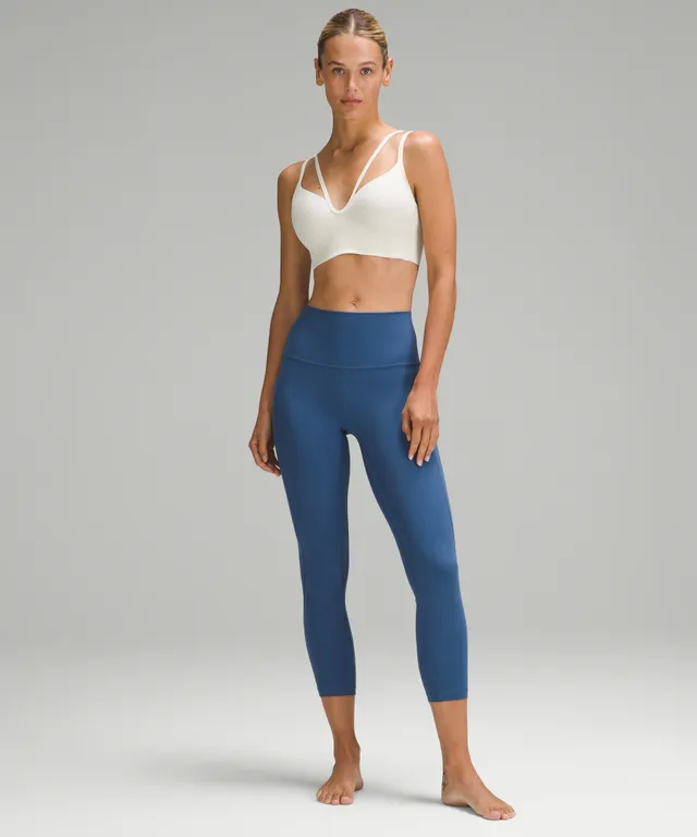 lululemon athletica Like A Cloud Ribbed Longline Bra Light Support, B/c Cup  in Blue