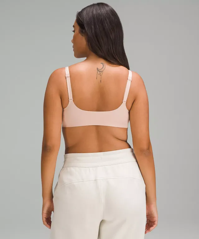 Lululemon Wundermost Ultra-Soft Nulu Scoop-Neck Spaghetti-Strap Bra A–D  Cups - Pale Linen - lulu fanatics