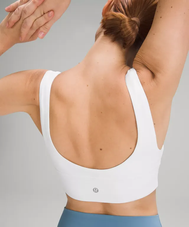 lululemon ALIGN™ V-NECK A/B CUP - Sport-BH mit mittlerer Stützkraft -  white/weiß 