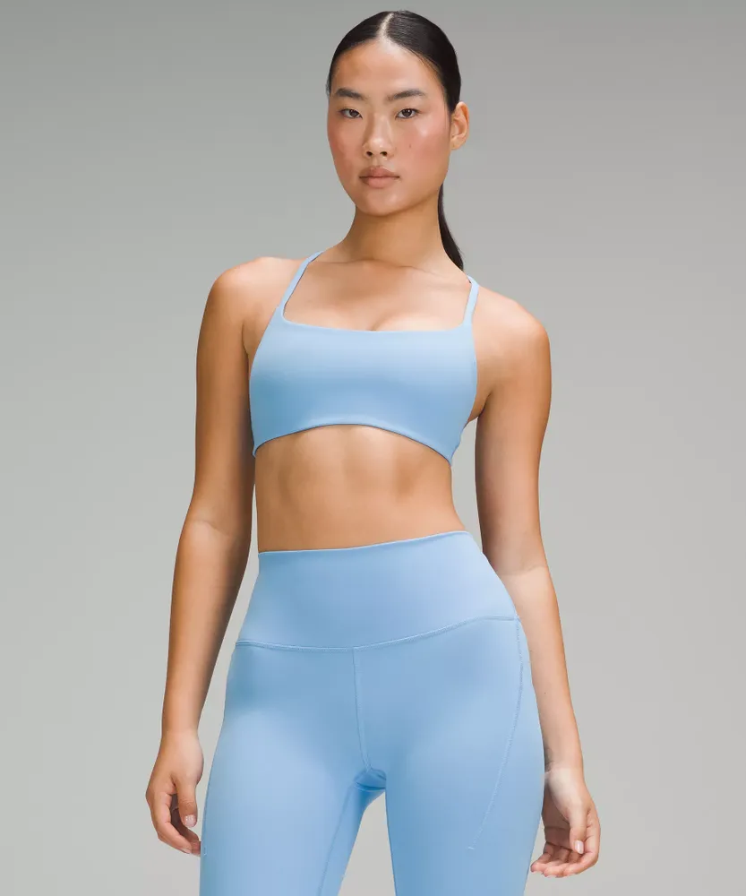lululemon athletica, Intimates & Sleepwear, Lululemon Size 6 Light Blue  Sports Bra Light Support