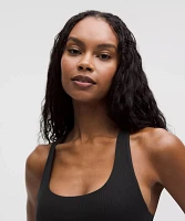 Stretch Cotton Ribbed Logo Racerback Bralette *A–C Cups | Women's Bras