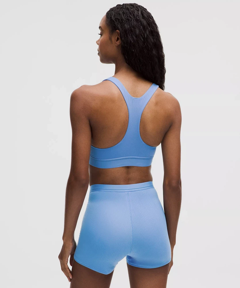 Stretch Cotton Ribbed Logo Racerback Bralette *A–C Cups | Women's Bras