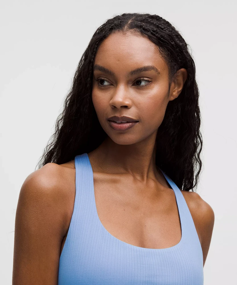 Stretch Cotton Ribbed Logo Racerback Bralette *A–C Cups | Women's Bras