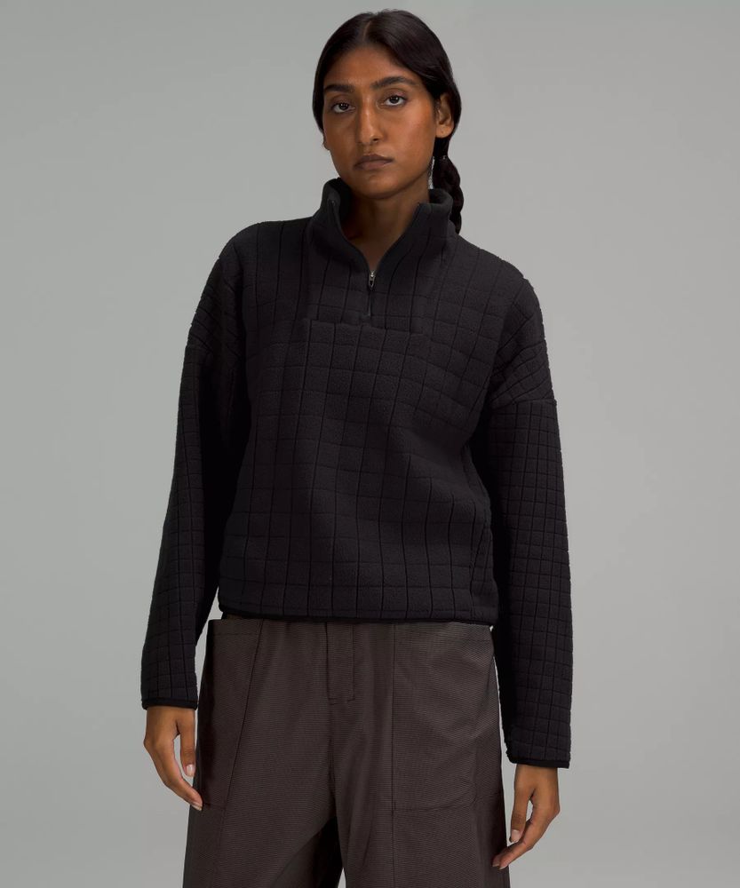 lululemon lab Textured-Grid Fleece Half Zip | Women's Hoodies & Sweatshirts