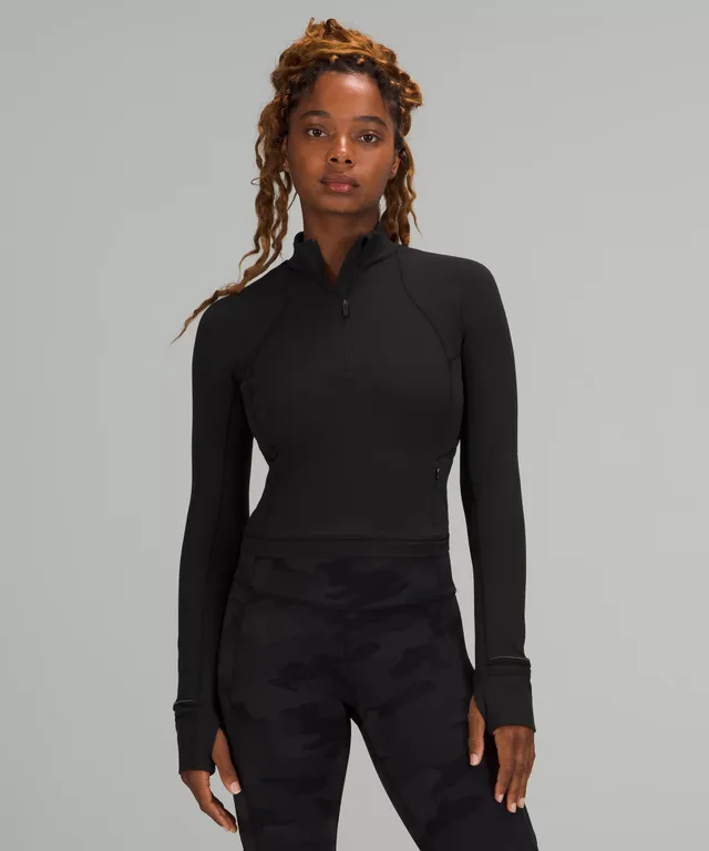 lululemon athletica Nulux Half-zip Long Sleeve Shirt in Black