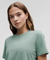 Love Curved-Hem Crewneck T-Shirt | Women's Short Sleeve Shirts & Tee's