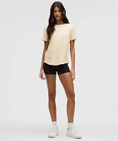 Love Curved-Hem Crewneck T-Shirt | Women's Short Sleeve Shirts & Tee's