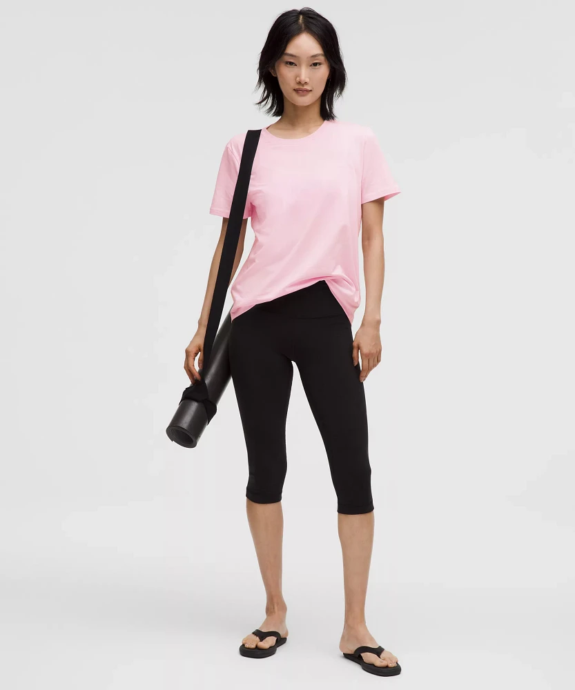 Love Curved-Hem Crewneck T-Shirt | Women's Short Sleeve Shirts & Tee's