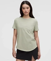 Love Curved-Hem Crewneck T-Shirt | Women's Short Sleeve Shirts & Tee's