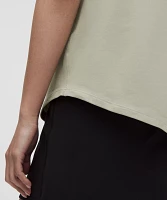 Love Curved-Hem Crewneck T-Shirt | Women's Short Sleeve Shirts & Tee's