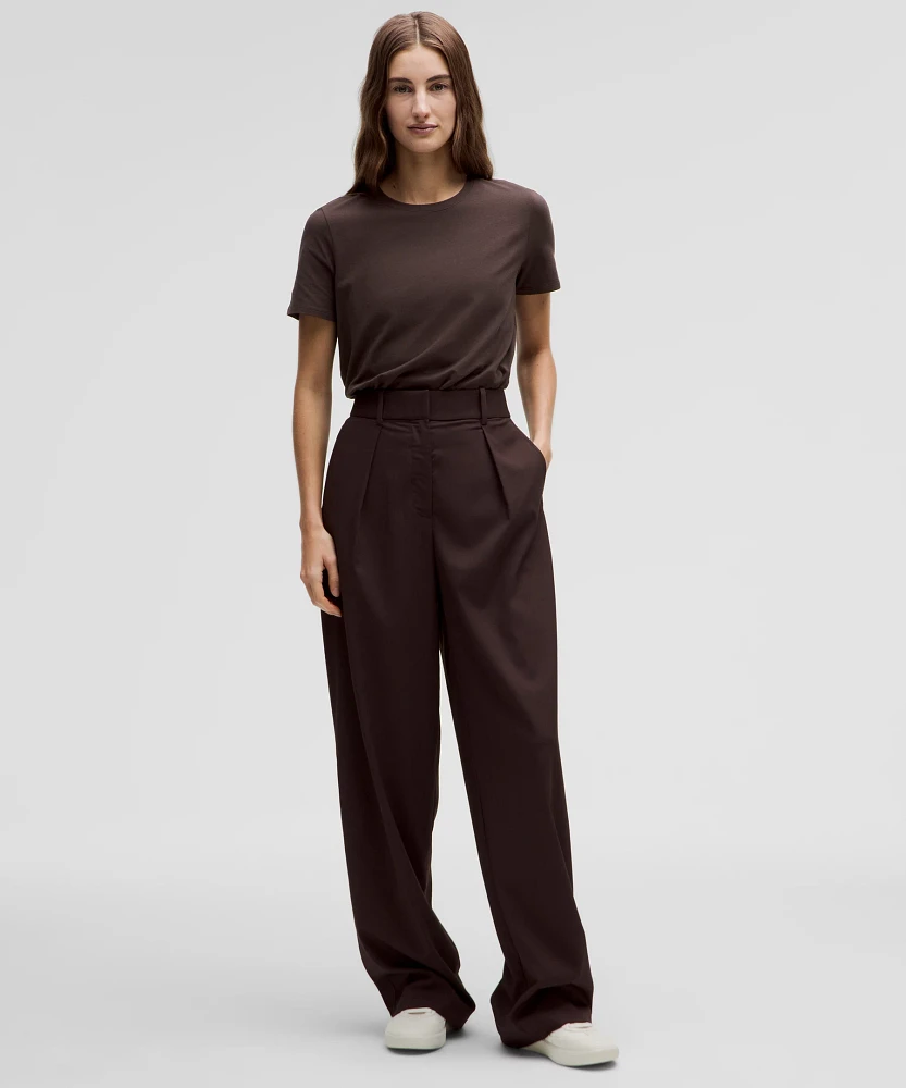 Love Curved-Hem Crewneck T-Shirt | Women's Short Sleeve Shirts & Tee's
