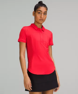 Quick-Dry Short Sleeve Polo Shirt | Women's Long Shirts