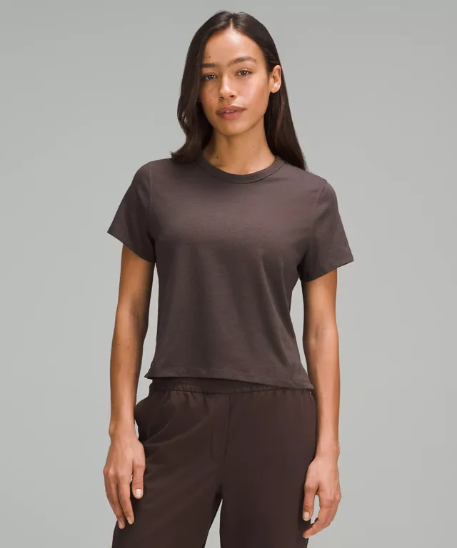 Lululemon athletica Asymmetrical Ribbed Cotton T-Shirt, Women's Short Sleeve  Shirts & Tee's