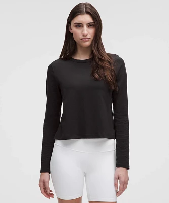 Classic-Fit Cotton-Blend Long-Sleeve Shirt | Women's Long Sleeve Shirts