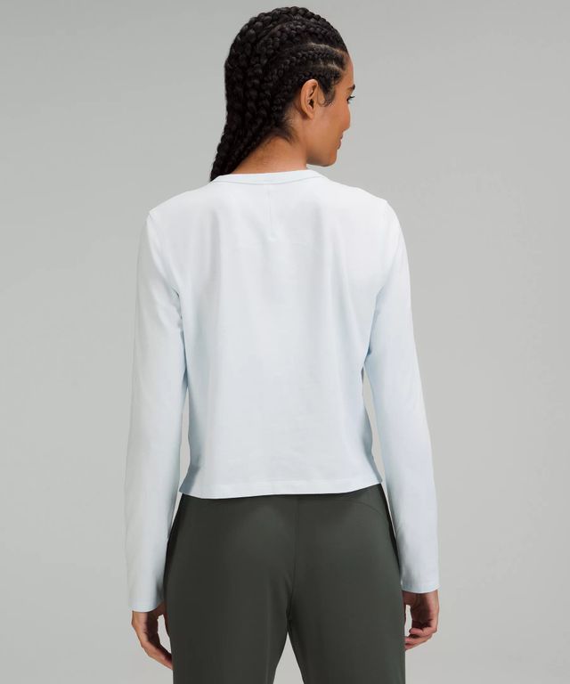 Lululemon athletica Classic-Fit Cotton-Blend Mockneck Long-Sleeve Shirt, Women's Long Sleeve Shirts