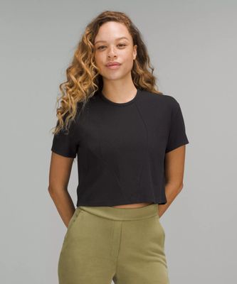 Ribbed Modal-Cotton T-Shirt | Women's Short Sleeve Shirts & Tee's