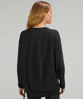 Pima Cotton Side-Cinch Long-Sleeve Shirt | Women's Long Sleeve Shirts