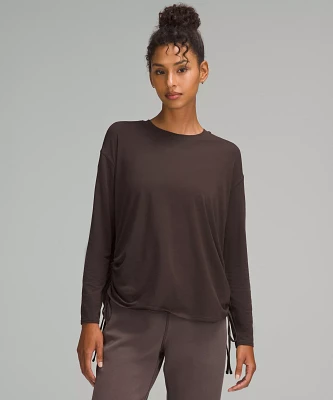 Pima Cotton Side-Cinch Long-Sleeve Shirt | Women's Long Sleeve Shirts