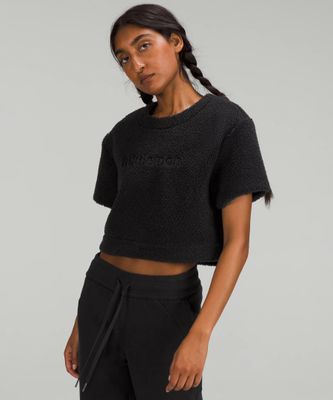 Textured Fleece Embroidered Logo T-Shirt | Women's Short Sleeve Shirts & Tee's