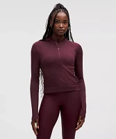 Rest Less Cropped Half Zip | Women's Long Sleeve Shirts